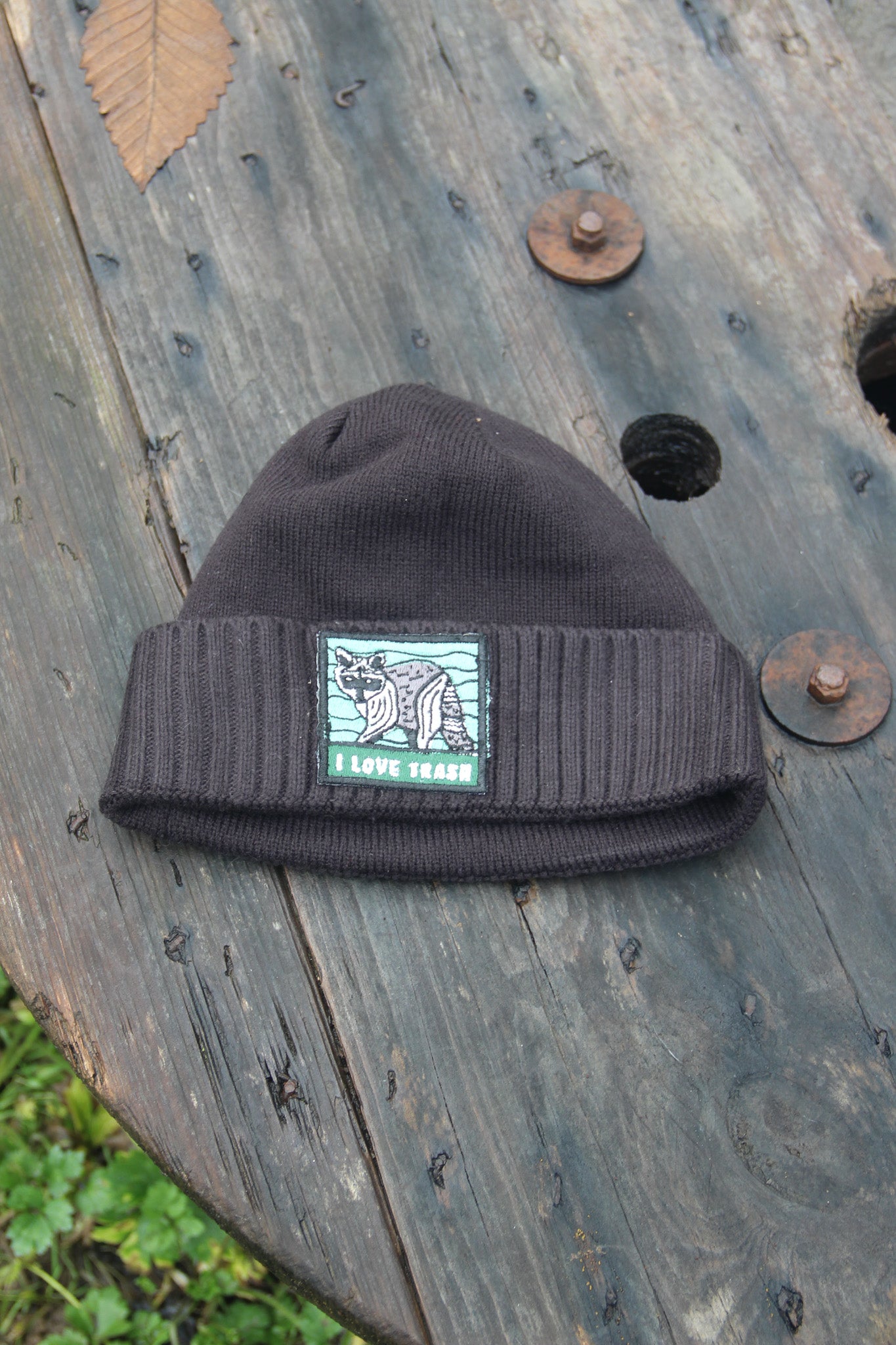 Raccoon - Port & Company Rib Knit Cuff Beanie