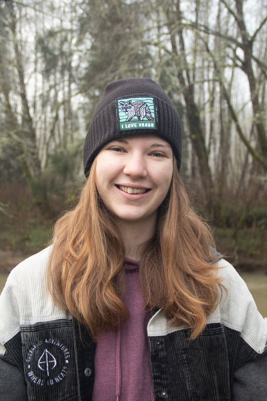 Raccoon - Port & Company Rib Knit Cuff Beanie