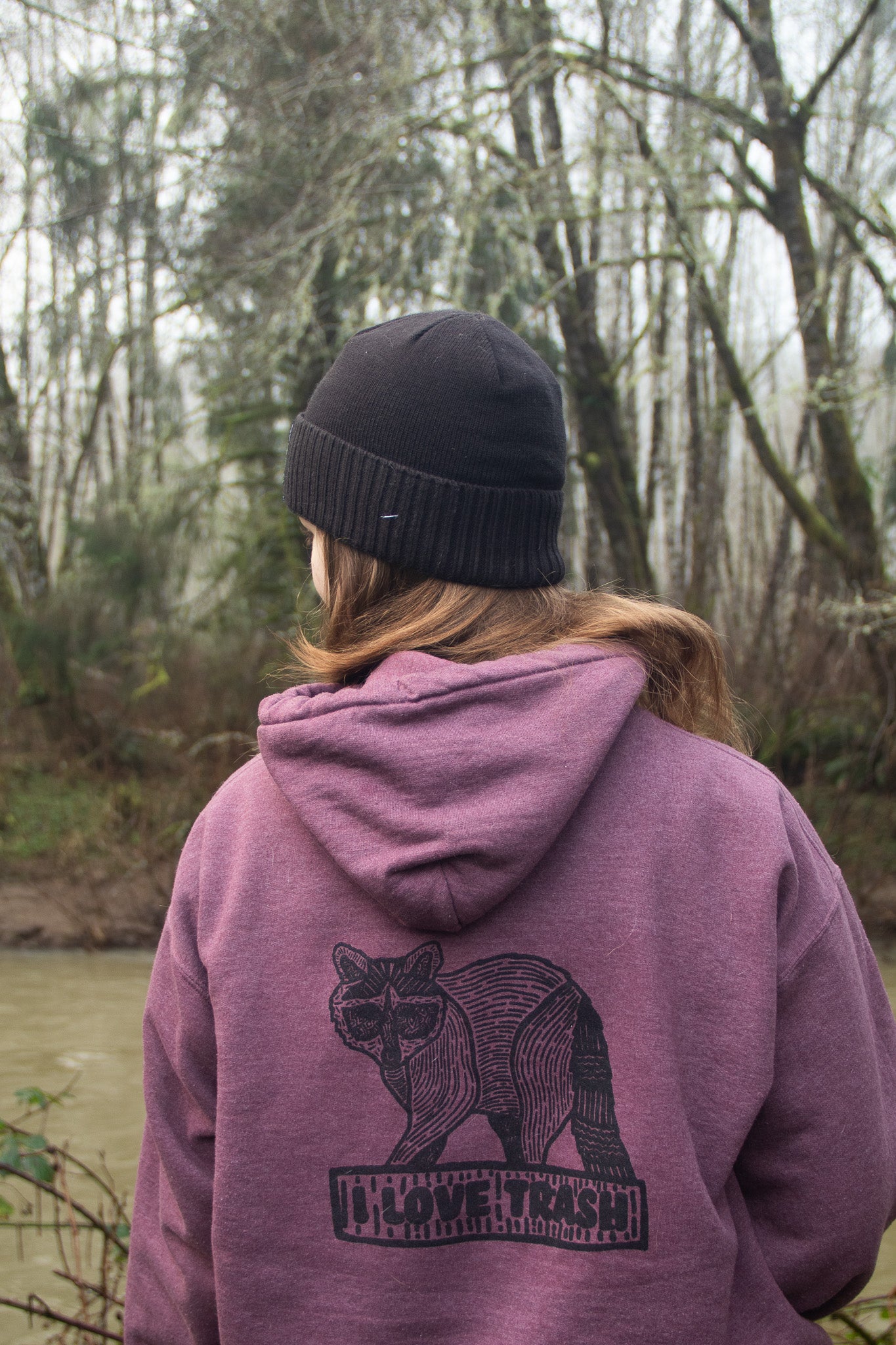 Raccoon - Port & Company Rib Knit Cuff Beanie