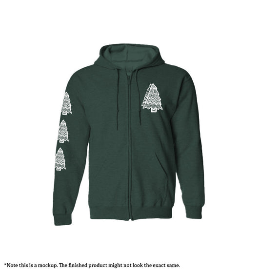 Evergreen State Trees - Port & Company Zip Up Hoodie Wholesale