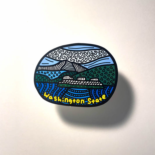 Washington Ferry - Waterproof Vinyl Sticker Wholesale