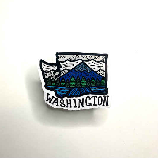 Washington Mountains - Waterproof Vinyl Sticker Wholesale