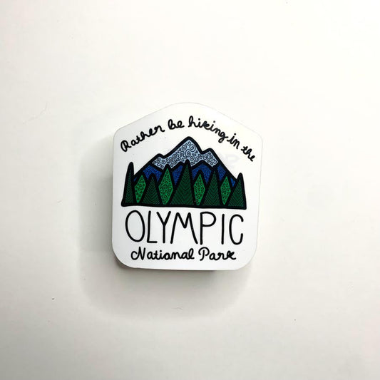 Rather Be Hiking Olympic National Park - Waterproof Vinyl Sticker Wholesale